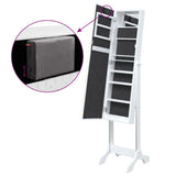 Free-Standing Mirror with LED White 34x37x146 cm - Extra Image