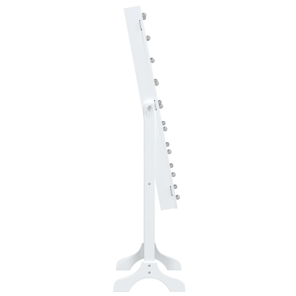 Free-Standing Mirror with LED White 34x37x146 cm