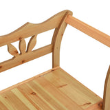 Bench 107x45x75.5 cm Solid Wood Fir - Rear View