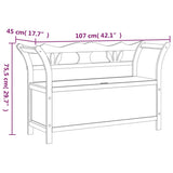 Bench 107x45x75.5 cm Solid Wood Fir - Extra Image
