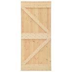 Door NARVIK 100 x 210 cm Solid Pine Wood (Untreated) Natural