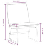 Lounge Chair Dark Grey 52x75x76 cm Fabric - Low Angle