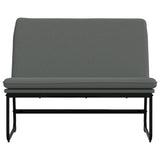 Bench Dark Grey 100x75x76 cm Fabric - Side View