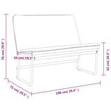 Bench Cream 100x75x76 cm Fabric - Low Angle