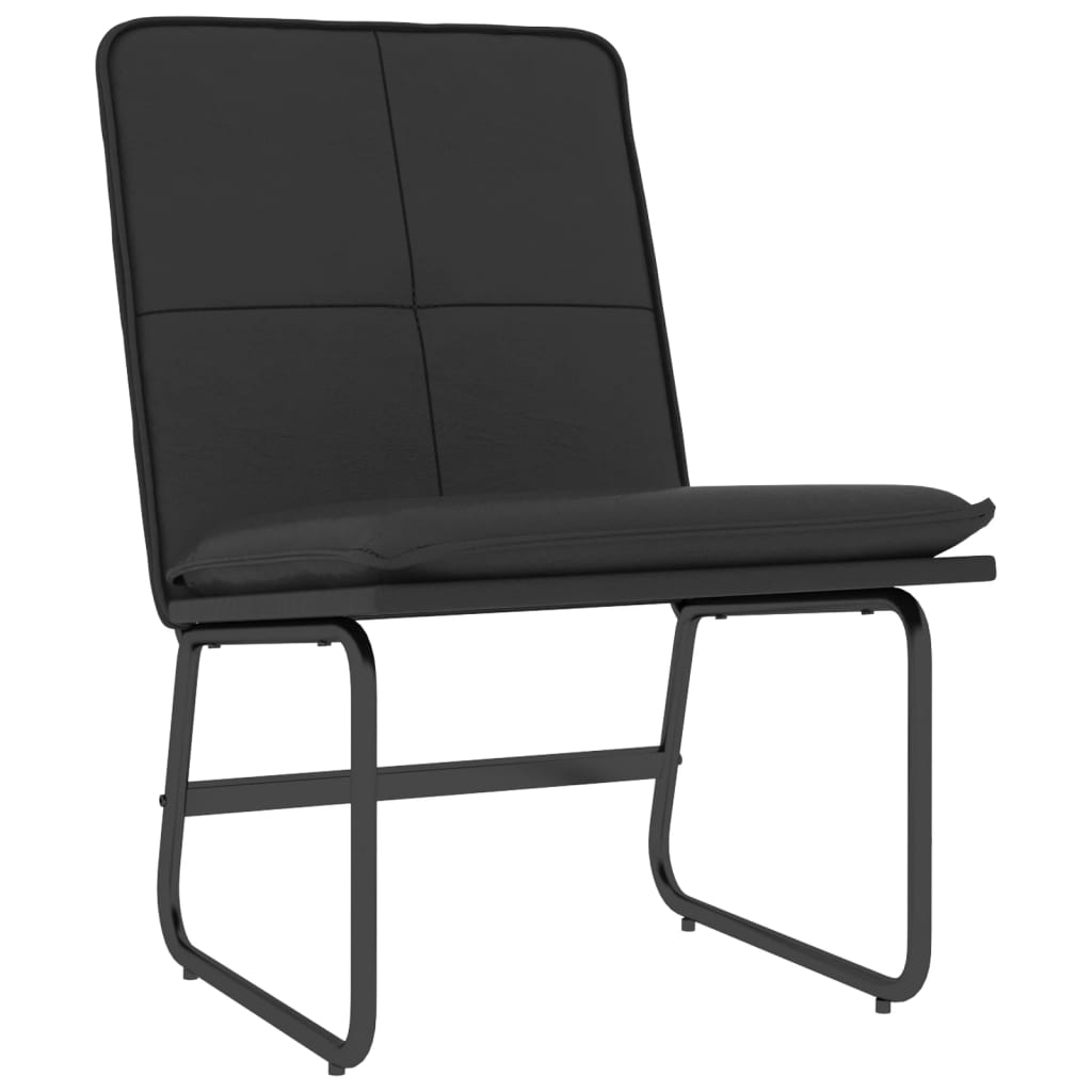 Lounge Chair Black 54x75x76 cm Faux Leather