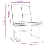 Lounge Chair Black 54x75x76 cm Faux Leather - Low Angle