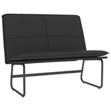 Bench Black 100x75x76 cm Faux Leather