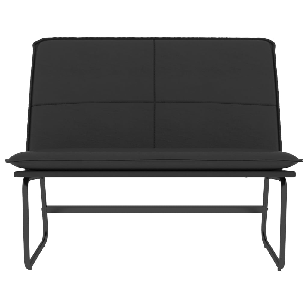 Bench Black 100x75x76 cm Faux Leather