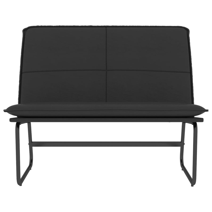 Bench Black 100x75x76 cm Faux Leather