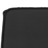 Bench Black 100x75x76 cm Faux Leather - Rear View
