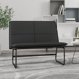 Bench Black 100x75x76 cm Faux Leather