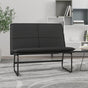 Bench Black 100x75x76 cm Faux Leather