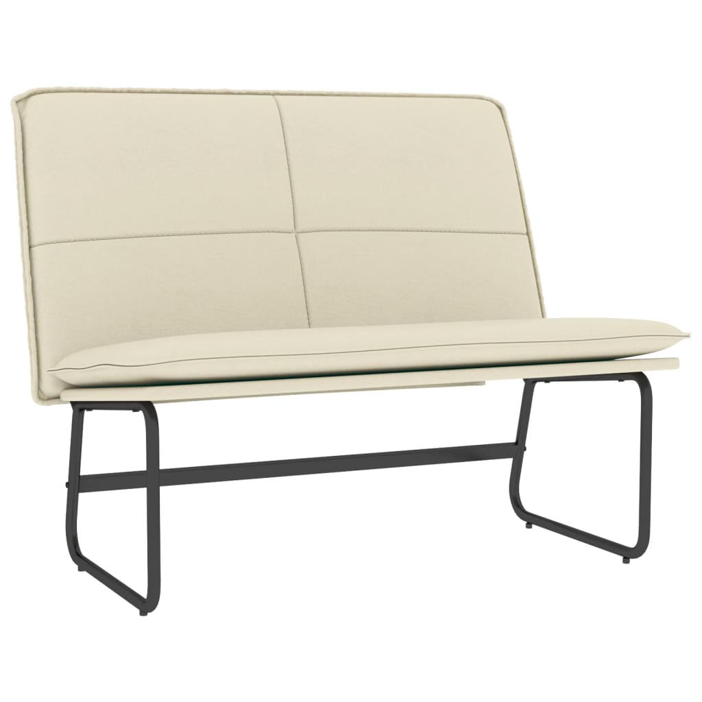 Bench Cream 100x75x76 cm Faux Leather