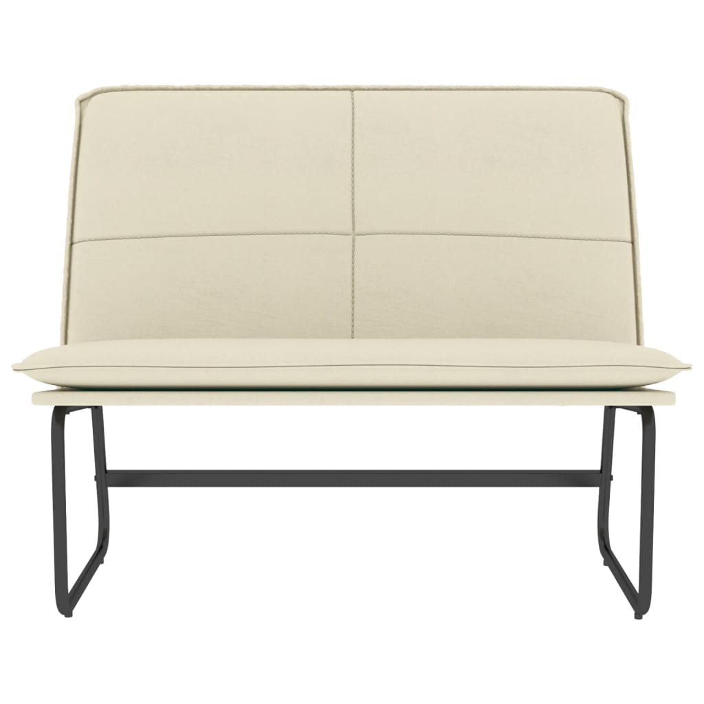Bench Cream 100x75x76 cm Faux Leather