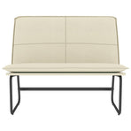 Bench Cream 100x75x76 cm Faux Leather