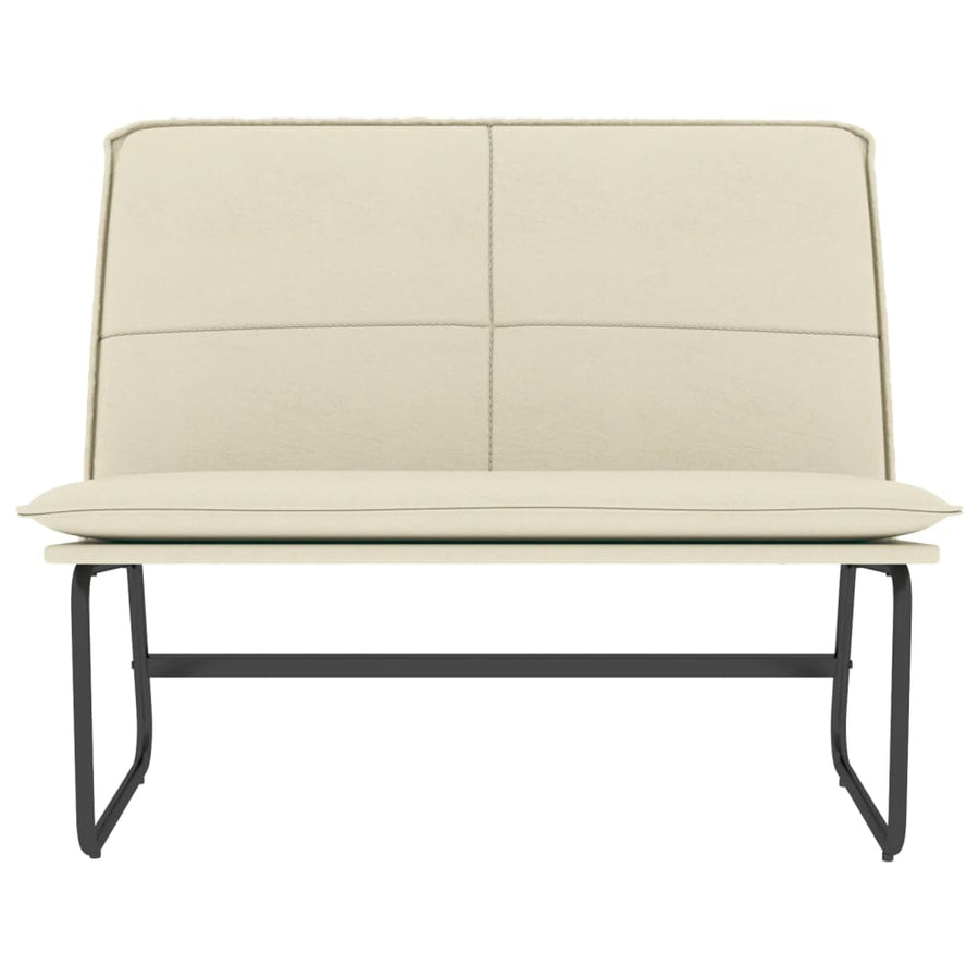 Bench Cream 100x75x76 cm Faux Leather