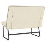 Bench Cream 100x75x76 cm Faux Leather - 45-Degree Angle