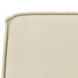 Bench Cream 100x75x76 cm Faux Leather - Rear View