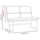 Bench Cream 100x75x76 cm Faux Leather