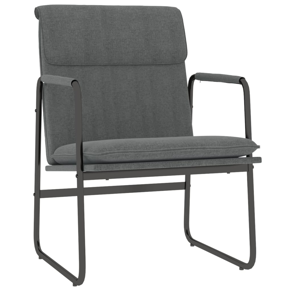 Lounge Chair Dark Grey 55x64x80 cm Fabric