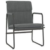 Lounge Chair Dark Grey 55x64x80 cm Fabric - Front View