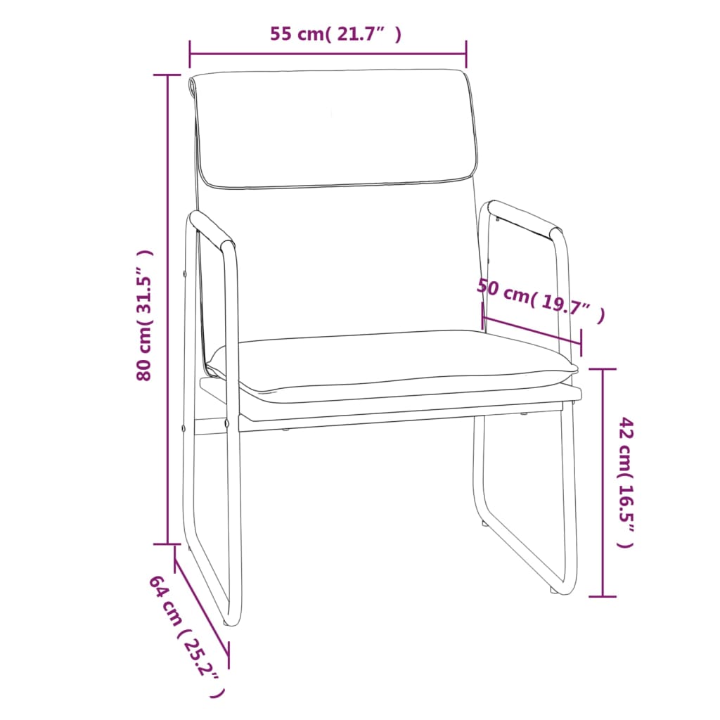 Lounge Chair Dark Grey 55x64x80 cm Fabric