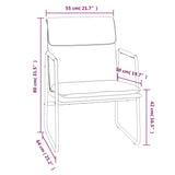 Lounge Chair Dark Grey 55x64x80 cm Fabric