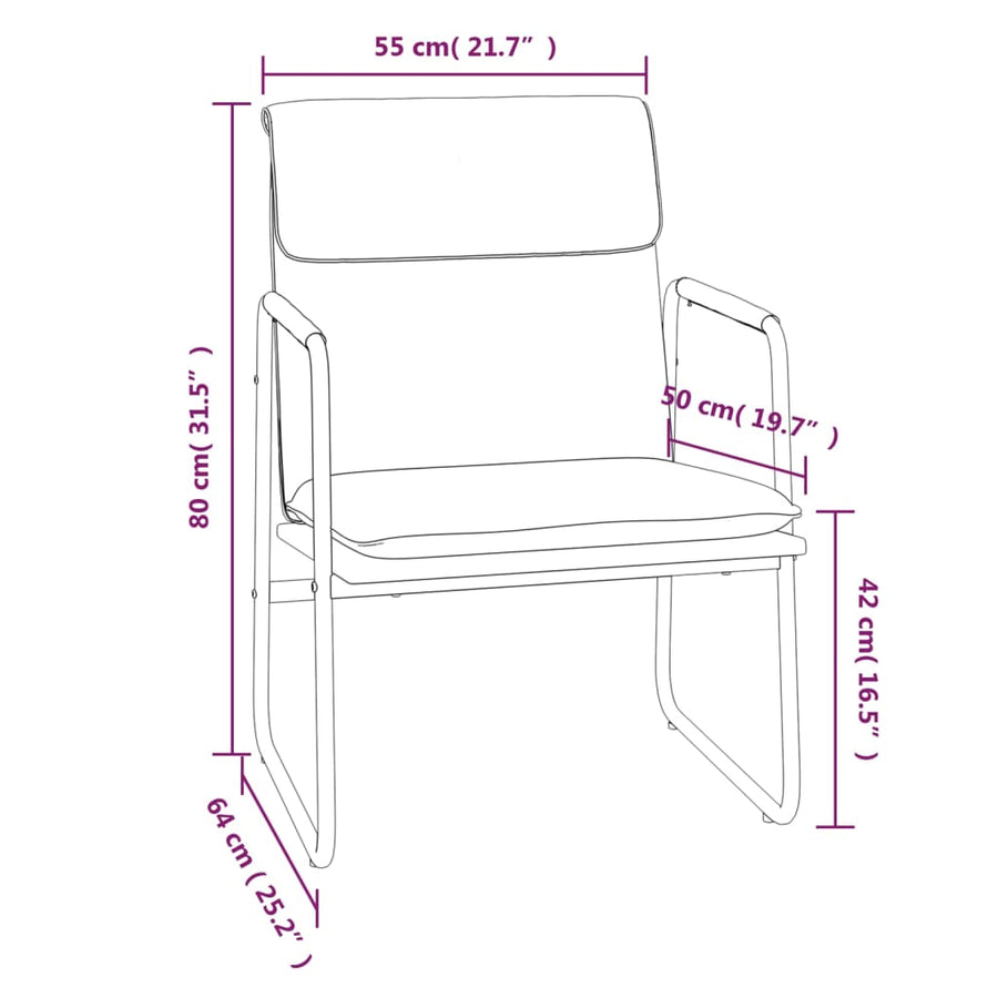 Lounge Chair Dark Grey 55x64x80 cm Fabric