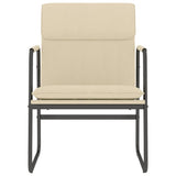 Lounge Chair Cream 55x64x80 cm Fabric - Side View