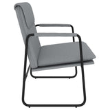 Bench Light Grey 100x64x80 cm Fabric - Top-Down View