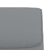 Bench Light Grey 100x64x80 cm Fabric - Rear View