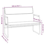 Bench Black 100x64x80 cm Fabric