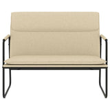 Bench Cream 100x64x80 cm Fabric - Side View