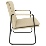 Bench Cream 100x64x80 cm Fabric - Top-Down View