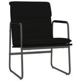 Lounge Chair Black 55x64x80 cm Faux Leather - Front View