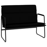 Bench Black 100x64x80 cm Faux Leather - Front View