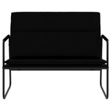 Bench Black 100x64x80 cm Faux Leather - Side View