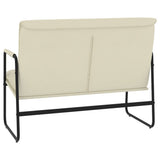 Bench Cream 100x64x80 cm Faux Leather - 45-Degree Angle
