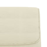 Bench Cream 100x64x80 cm Faux Leather - Rear View