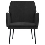 Armchair Black 62x79x79 cm Velvet - Side View