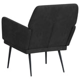 Armchair Black 62x79x79 cm Velvet - 45-Degree Angle