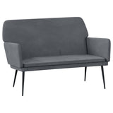Bench Dark Grey 108x79x79 cm Velvet - Front View