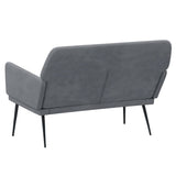 Bench Dark Grey 108x79x79 cm Velvet - 45-Degree Angle