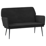Bench Black 108x79x79 cm Velvet - Front View