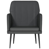 Armchair Black 61x78x80 cm Faux Leather - Side View