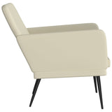 Armchair Cream 61x78x80 cm Faux Leather - Top-Down View