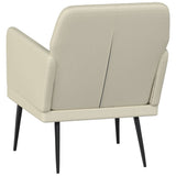 Armchair Cream 61x78x80 cm Faux Leather - 45-Degree Angle