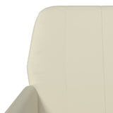 Armchair Cream 61x78x80 cm Faux Leather - Rear View