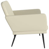 Bench Cream 107x80x81 cm Faux Leather - Top-Down View