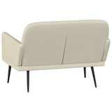 Bench Cream 107x80x81 cm Faux Leather - 45-Degree Angle